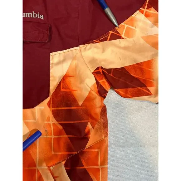 Columbia Mighty Mogul Kids Ski Jacket - Size XS (6/7) Red Orange Discounted - Picture 7 of 10